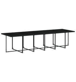 Ensemble à manger de jardin 13 pcs coussins noir résine tressée