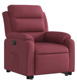 Fauteuil inclinable électrique rouge bordeaux tissu