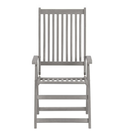 Chaises inclinables de jardin 2 pcs avec coussins Bois d'acacia