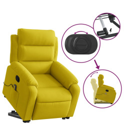 Fauteuil de massage inclinable Jaune Velours