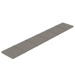 Panneaux muraux 12 pcs Gris clair 90x15 cm Velours 1,62 m²