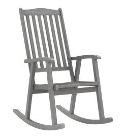 Chaise à bascule avec coussins Gris Bois d'acacia massif