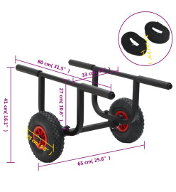 Chariot pour kayak 90 kg aluminium