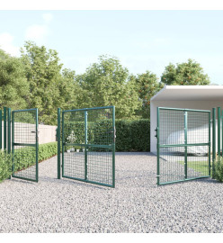 Portal de jardin maille vert 400x175 cm acier galvanisé