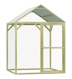 Poulailler 1,5x1,5x2 m Bois de pin imprégné et acier