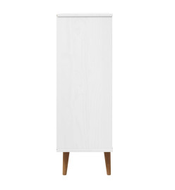 Armoire à chaussures MOLDE Blanc 59,5x35x103 cm Bois de pin