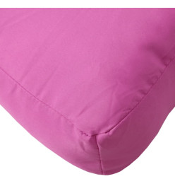 Coussins de palette 2 pcs rose tissu