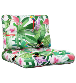 Coussins de palette 2 pcs multicolore tissu