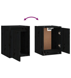 Armoire murale Noir 30x30x40 cm Bois de pin massif