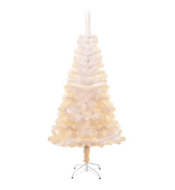 Sapin de Noël artificiel pointes iridescentes Blanc 150 cm PVC