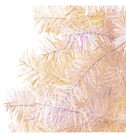 Sapin de Noël artificiel pointes iridescentes Blanc 150 cm PVC