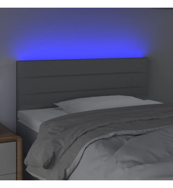 Tête de lit à LED Gris clair 90x5x78/88 cm Tissu