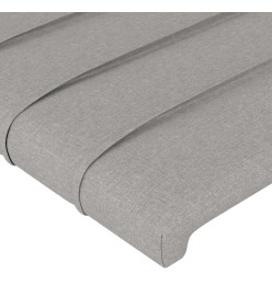 Tête de lit à LED Gris clair 90x5x78/88 cm Tissu