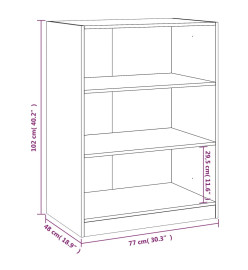 Garde-robe gris béton 77x48x102 cm bois d'ingénierie