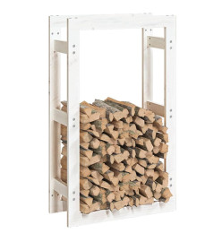 Support pour bois de chauffage Blanc 60x25x100 cm Bois de pin