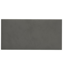 Panneaux muraux 12 pcs Gris foncé 30x15 cm Velours 0,54 m²