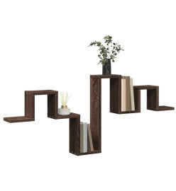 Étagère murale chêne marron 104,5x10x43 cm bois d'ingénierie