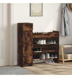 Armoire à chaussures chêne fumé bois d'ingénierie