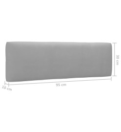 Salon de jardin palette 4 pcs et coussins pin imprégné de blanc