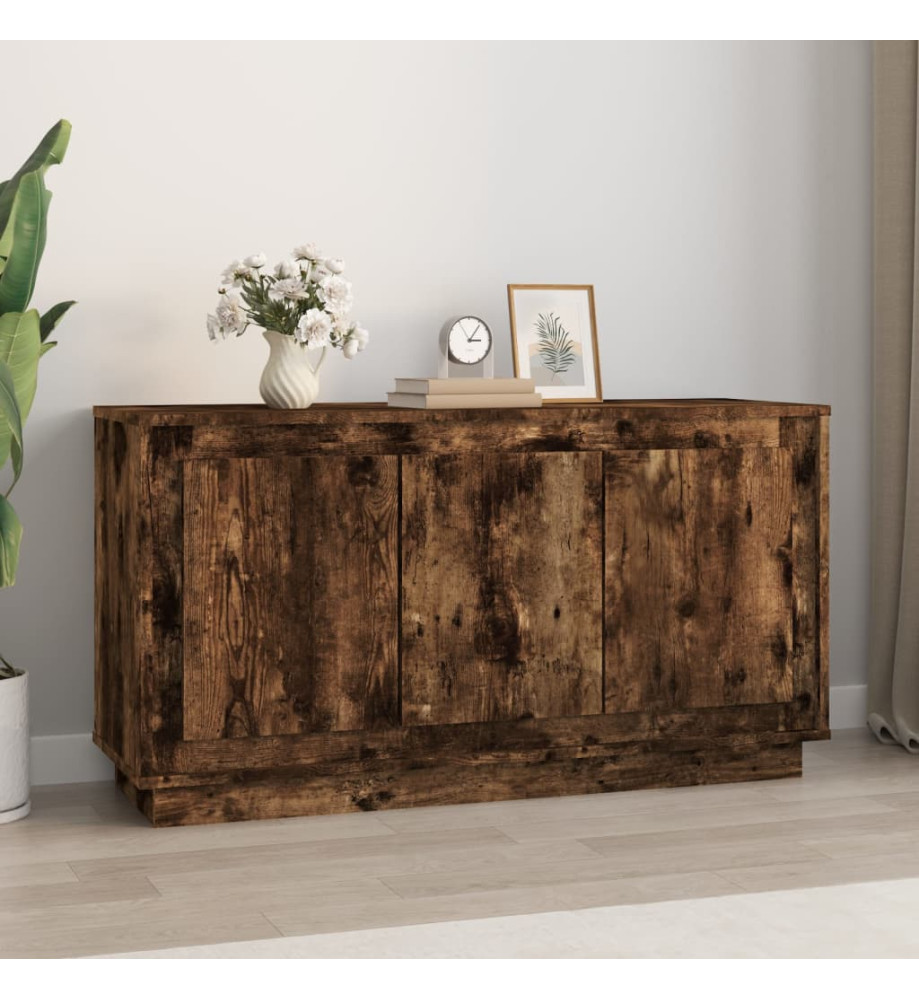 Buffet chêne fumé 102x35x55 cm bois d'ingénierie