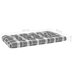 Salon de jardin palette 4 pcs et coussins pin imprégné de blanc