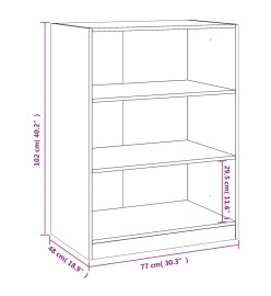 Garde-robe chêne sonoma 77x48x102 cm bois d'ingénierie