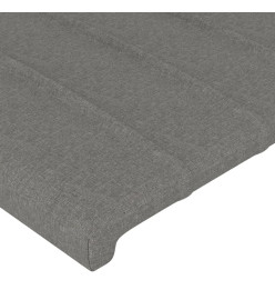 Tête de lit avec oreilles Gris foncé 183x16x78/88 cm Tissu