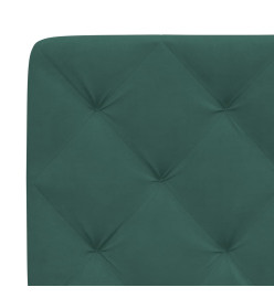 Cadre de lit avec tête de lit Vert foncé 140x190 cm Velours