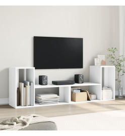 Meubles TV 2 pcs blanc 75x30x50 cm bois d'ingénierie