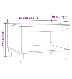 Table basse Sonoma gris 60x50x40 cm Bois d'ingénierie