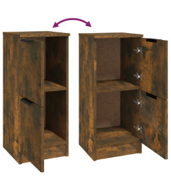 Buffets 2 pcs Chêne fumé 30x30x70 cm Bois d'ingénierie