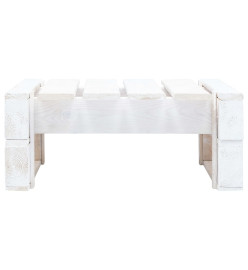 Pouf palette de jardin Bois de pin imprégné de blanc
