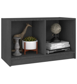 Meuble TV Gris 70x33x42 cm Bois de pin massif