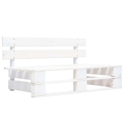 Salon de jardin palette 6 pcs et coussins pin imprégné de blanc
