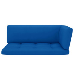 Salon de jardin palette 6 pcs et coussins pin imprégné de blanc