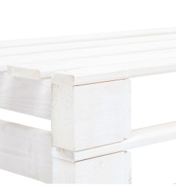 Canapé central palette de jardin Blanc Bois de pin imprégné