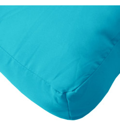 Coussins de palette 2 pcs turquoise tissu