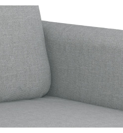 Ensemble de canapés 3 pcs coussins gris clair tissu