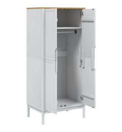 Garde-robe FLORO blanc 77x53x171 cm bois massif de pin