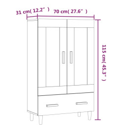 Buffet Sonoma gris 70x31x115 cm Bois d'ingénierie