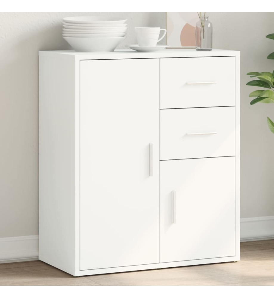 Buffet blanc 60x31x70 cm bois d'ingénierie Buffet blanc 60x31x70 cm bois d'ingénierie
