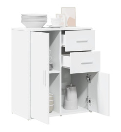 Buffet blanc 60x31x70 cm bois d'ingénierie