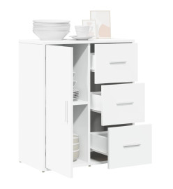 Buffet blanc 60x31x70 cm bois d'ingénierie