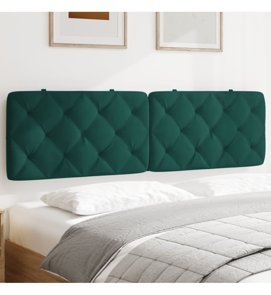 Coussin de tête de lit vert foncé 180 cm velours Coussin de tête de lit vert foncé 180 cm velours