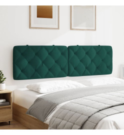 Coussin de tête de lit vert foncé 180 cm velours