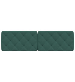 Coussin de tête de lit vert foncé 180 cm velours