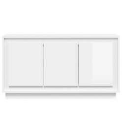 Buffet blanc brillant 102x35x55 cm bois d'ingénierie