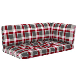 Salon de jardin palette 4 pcs et coussins pin imprégné de blanc