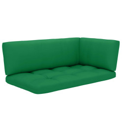 Salon de jardin palette 4 pcs et coussins Pin imprégné de blanc