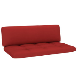 Salon de jardin palette 6 pcs et coussins Pin imprégné de blanc